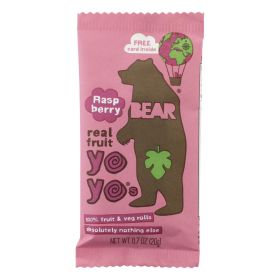 Bear Real Fruit Yoyo Snack - Raspberry - Case Of 6 - 3.5 Oz.