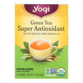 Yogi Green Tea Super Anti-oxidant - 16 Tea Bags - Case Of 6