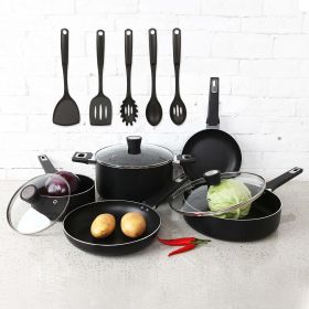 Aluminum Nonstick Midweight 13pcs Cookware Set Dishwasher Safe