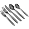 Mathison Black Sand & Mirror Stainless Steel 20-piece Flatware Set (Service for 4)