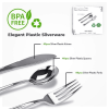 160 Piece Silver Plastic Cutlery Set, Disposable Silverware by Stock Your Home