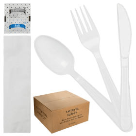 Faithful Supply 50 Ct Disposable Plastic Cutlery Set - Perfect for All Occasions