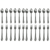 24 Pieces Stainless Steel Forks And Spoons Flatware Tableware Set Kitchen