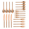 Ornative Flatware - Eve - Matte Copper, 18/0 Stainless Steel Flatware 20-Piece Set, Service for 4