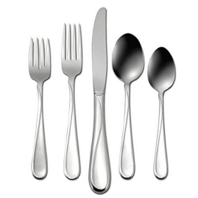 oneida flight 45-piece stainless-steel flatware set, service for 8 (2865045a)