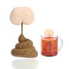 Reusable Silicone Tea Infuser Creative Poop Shaped Funny Herbal Tea Bag Coffee Filter Diffuser Strainer Tea Accessories