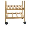 Kitchen Storage Cart with Wine Rack, 15.25Wx15.25Dx31.5H