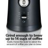 Custom Grind Coffee Grinder, 14 Cups, Black