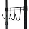 Oceanstar Garment Rack with Adjustable Shelves with Hooks, Black