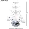 3-Tier Clear Drink Dispenser with Lighted Base and 5 Cups