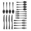 Ornative Flatware - Clara - Matte Black, 18/0 Stainless Steel Flatware, 20-Piece Set, Service for 4