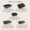 10 Piece Non-stick Bakeware Set - Carbon Steel Baking Tray Set