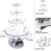 3-Tier Clear Drink Dispenser with Lighted Base and 5 Cups