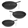 Frying Pans-Set of 3 Cast Iron Pre-Seasoned Nonstick Skillets in 10', 8', 6'