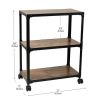 Charm 3 Shelf Mobile Kitchen Serving Cart