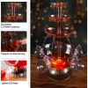 3-Tier Clear Drink Dispenser with Lighted Base and 5 Cups