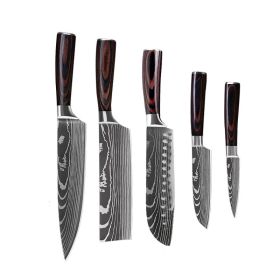 6 Piece Set 8 Piece Set 10 Piece Set Knife Chef's Knife Chef's Knife Kitchen Knife Cooking (Option: 5piece set)