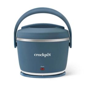 20-oz. Lunch Crock Food Warmer, (6.6 L x 6.6 W x 6.4 H) (Color: Faded Blue)