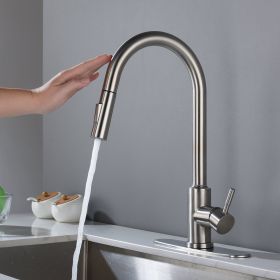 Stainless steel kitchen faucet (default: default)