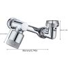 1pc New Universal 1080° Rotation Extender Faucet Aerator; Plastic Splash Filter; Kitchen Washbasin Faucets Bubbler Nozzle Robotic Arm