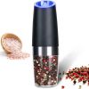 Electric Salt and Pepper Grinders Stainless Steel Automatic Gravity Herb Spice Mill Adjustable Coarseness Kitchen Gadget Sets